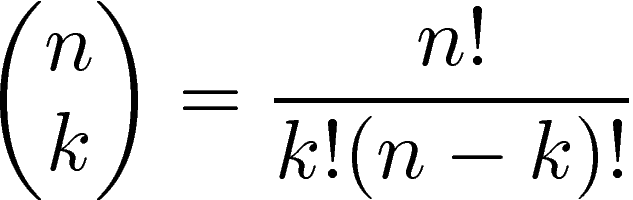 n-choose-k formula